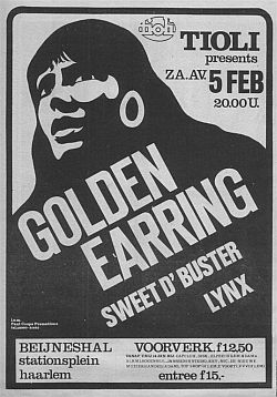 Golden Earring show ad Haarlem - Beijneshal February 05, 1977 unknown magazine
